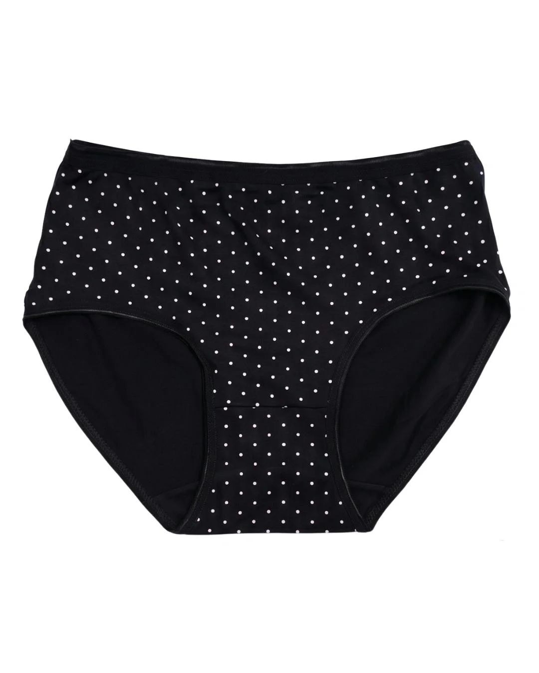 Dotelle Polka Dot Cotton High Waist Briefs - Pack of 3