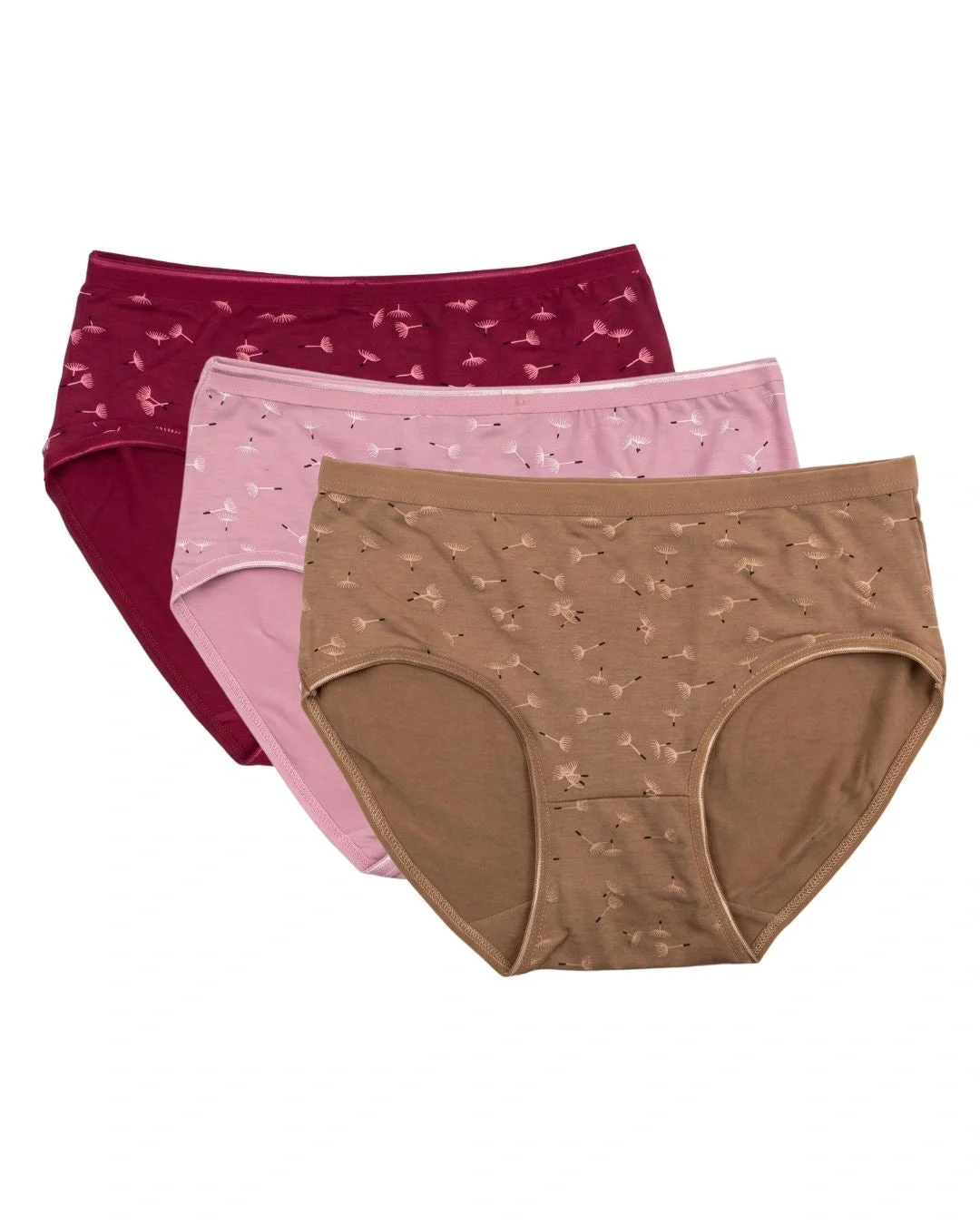 Flowen Dandelion Print Cotton Briefs - Pack of 3