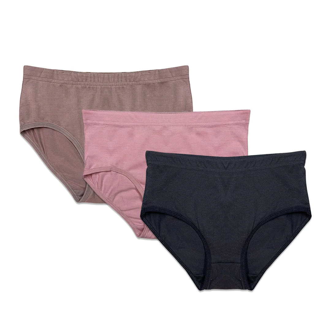 Cotton Ease Mid-Rise Cotton Briefs for Women - Pack of 3