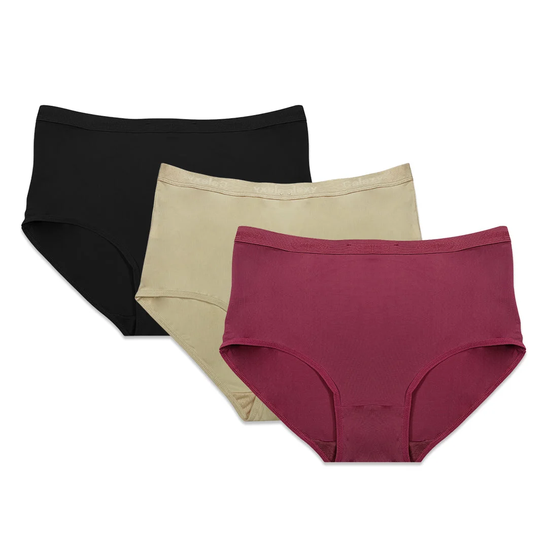 Comfort Stretch Plus Size High Waist Briefs - Pack of 3