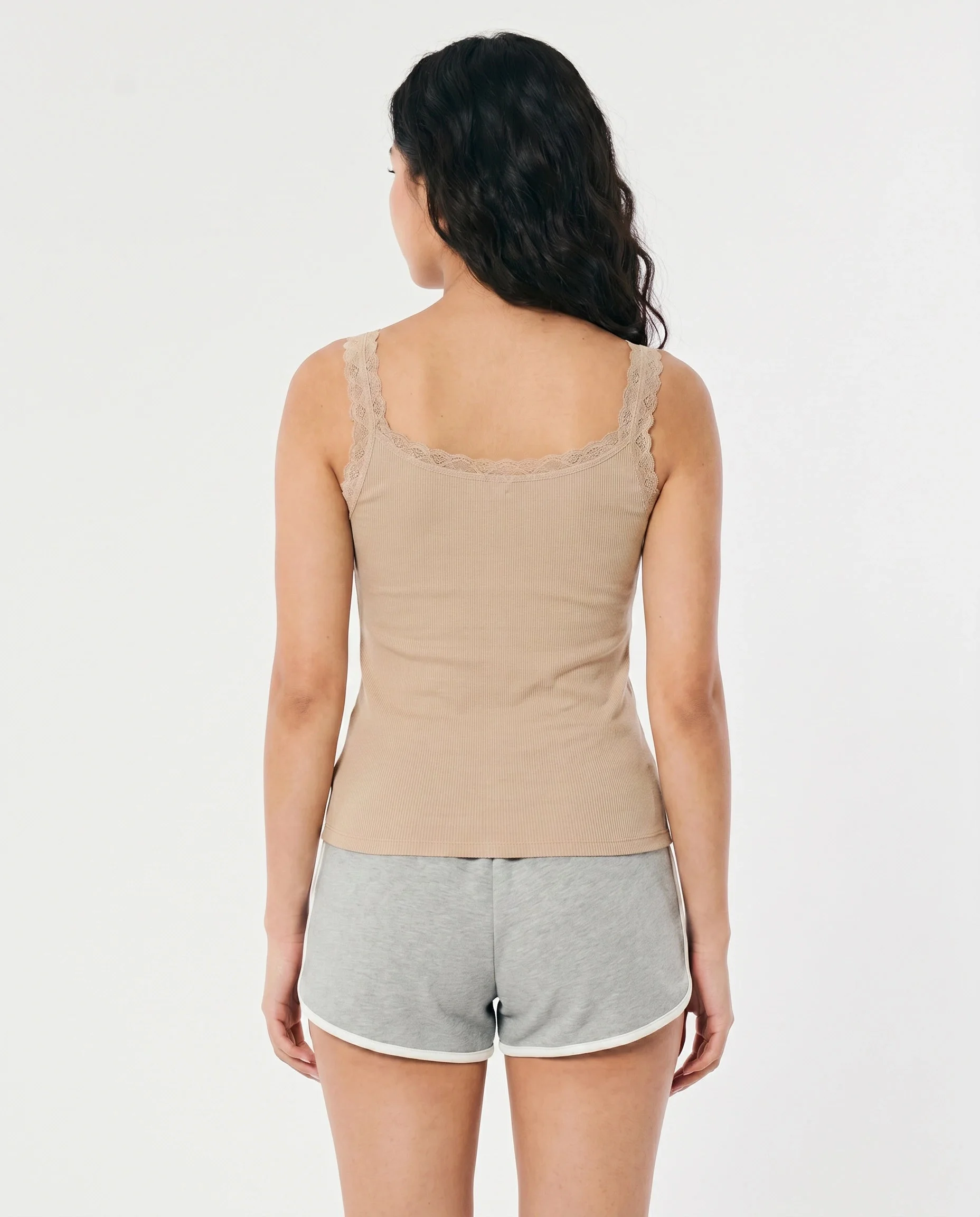 Lacen Soft Cotton Camisole with Lace Neckline - Skin