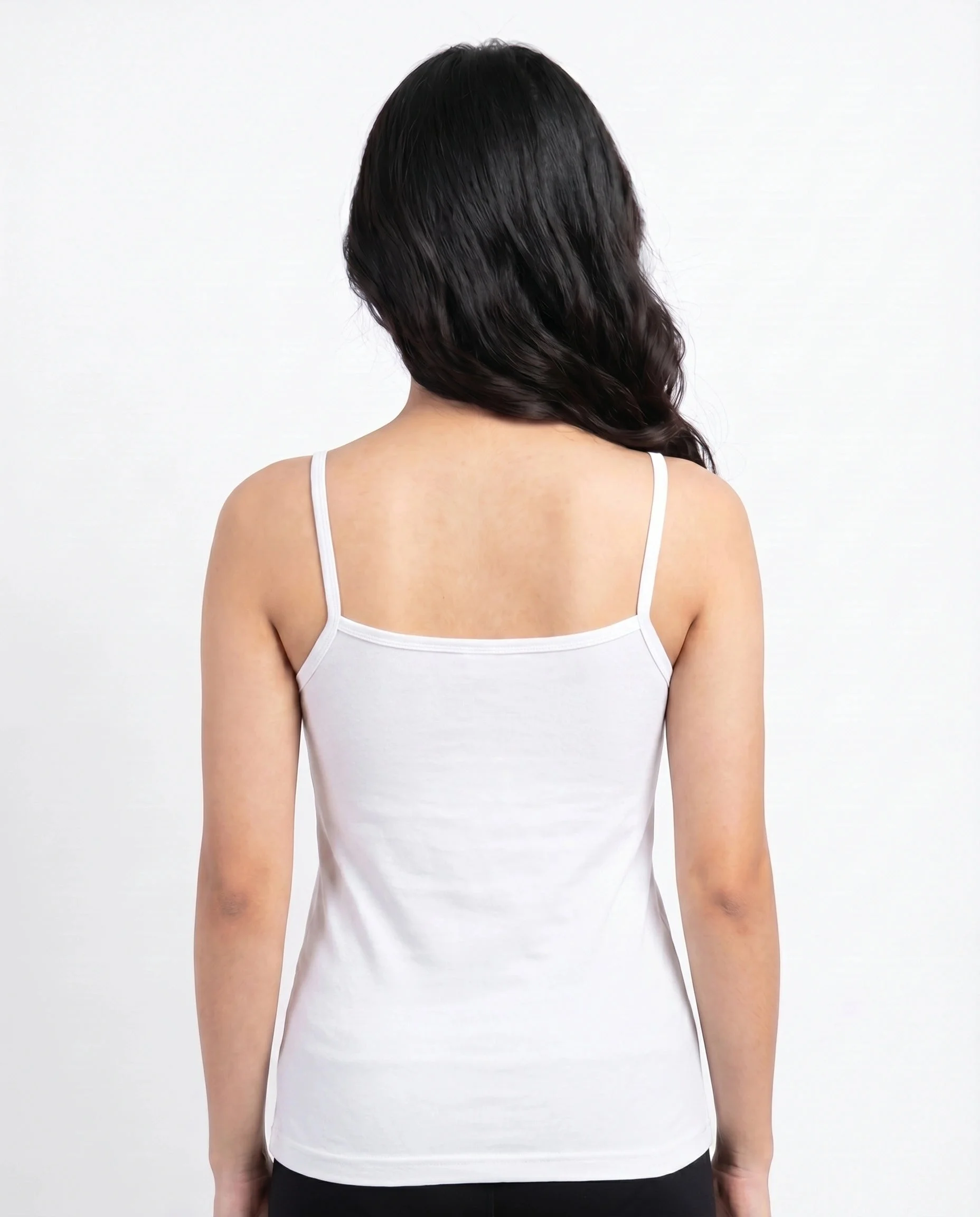 Soft Cotton Ribbed Basic Camisoles for Women - Pack of 3