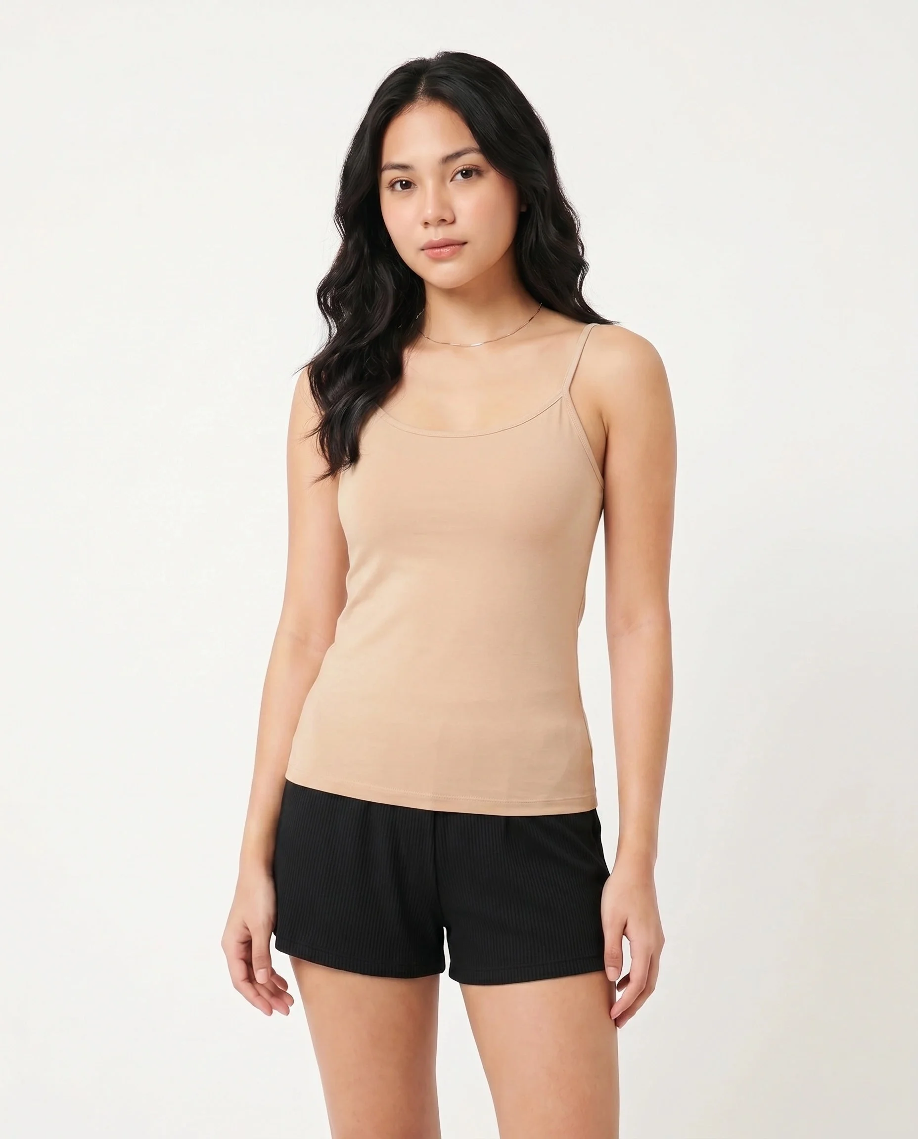 Soft Cotton Spaghetti Strap Camisoles - Pack of 4