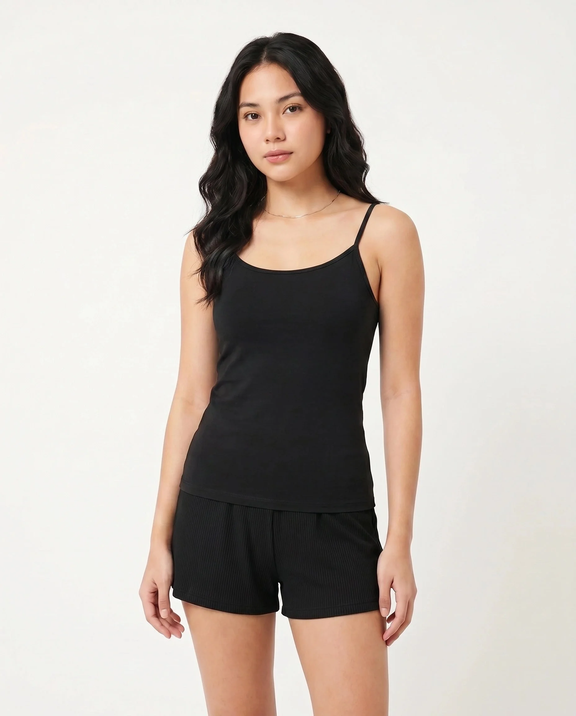 Soft Cotton Spaghetti Strap Camisoles - Pack of 4