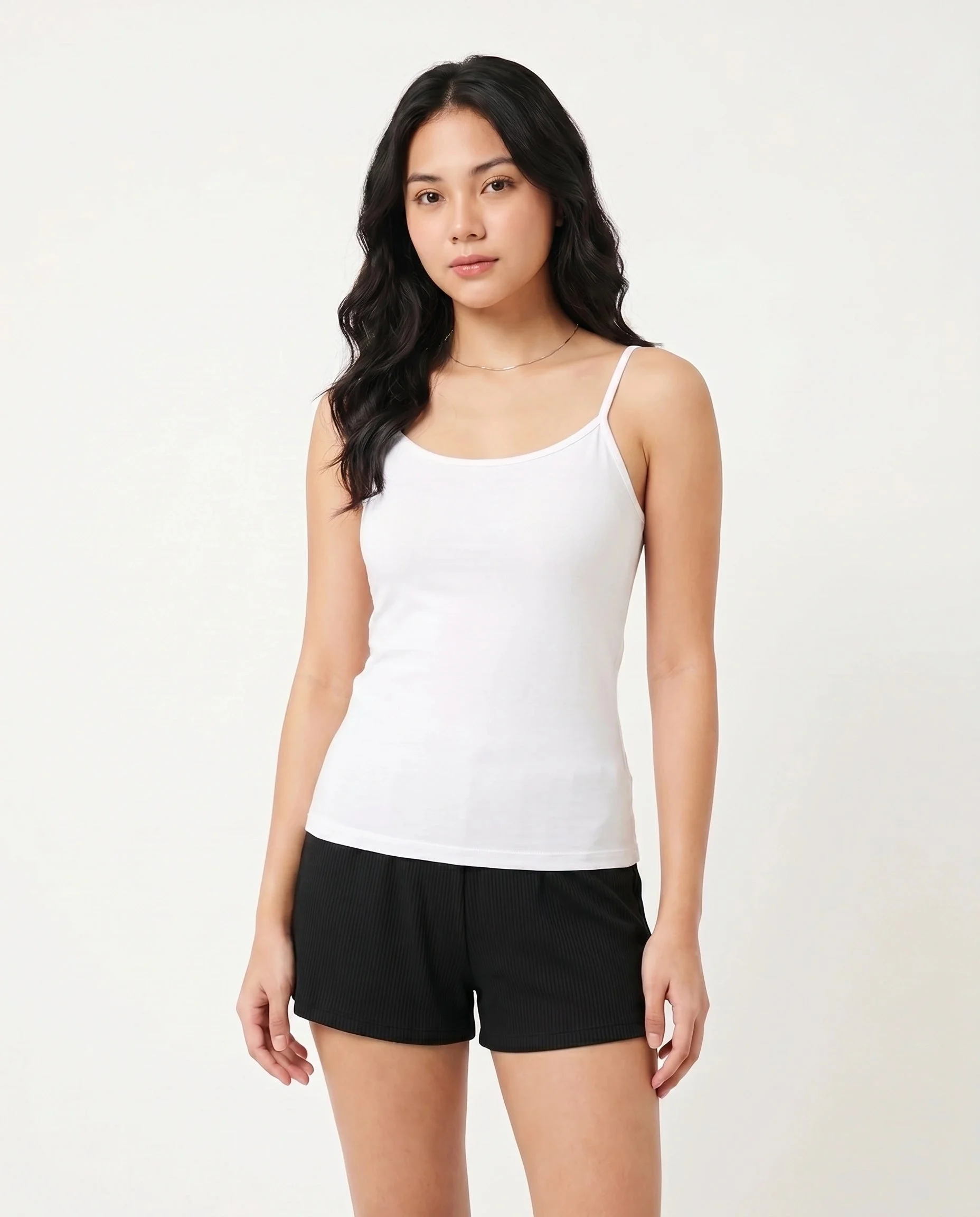 Soft Cotton Spaghetti Strap Camisoles - Pack of 4