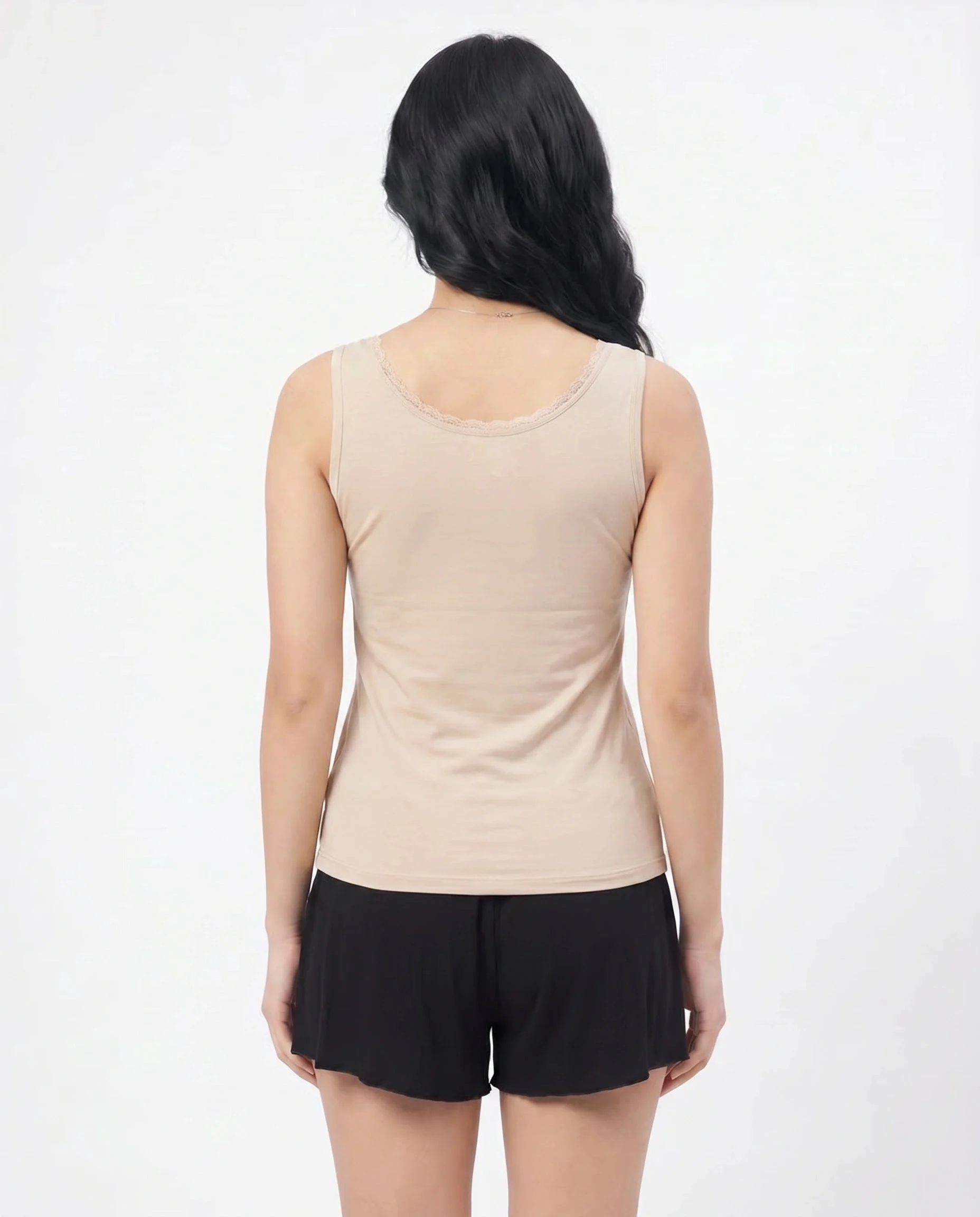 Embella Soft Cotton Embroidered Camisoles - Pack of 3