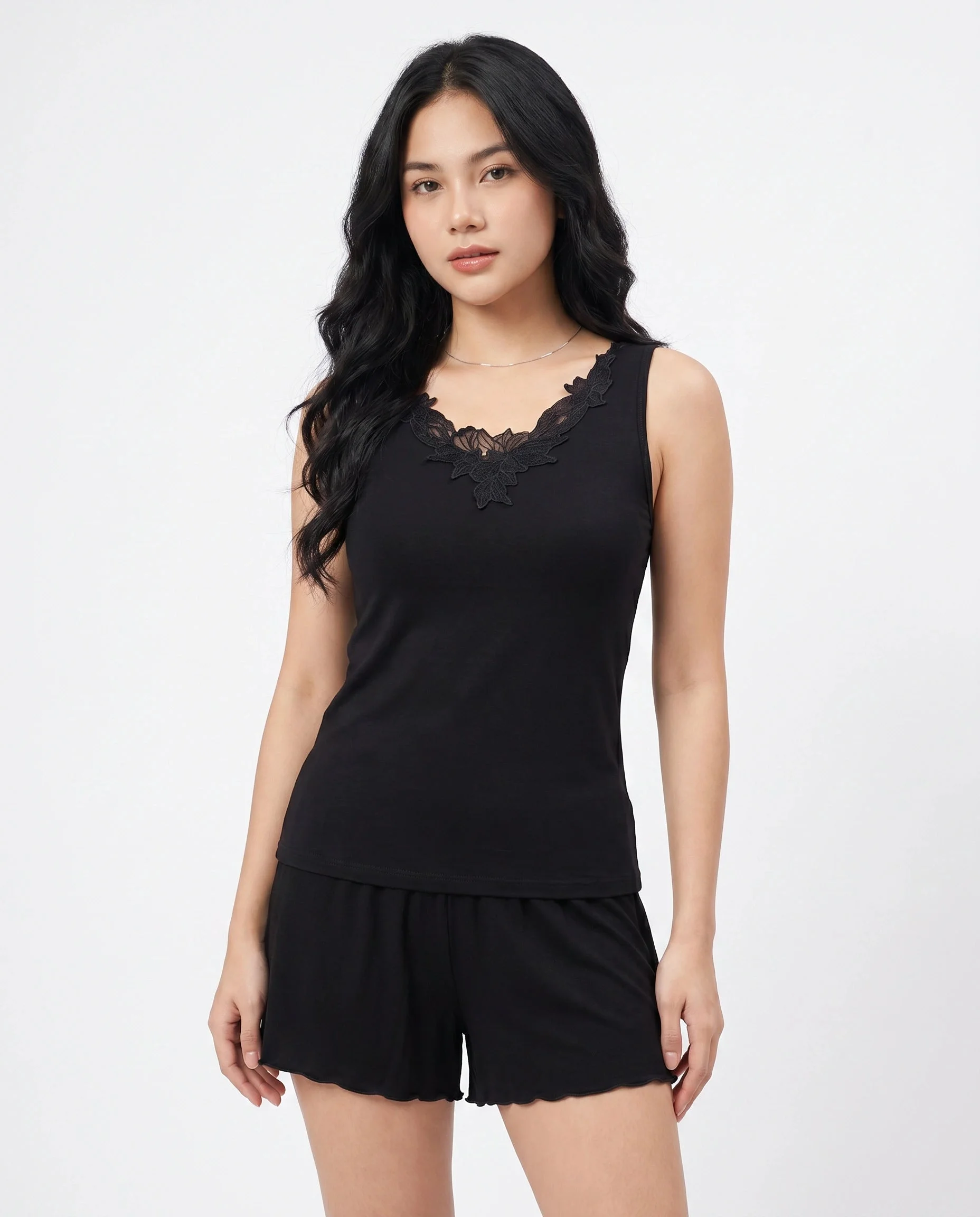 Embella Soft Cotton Embroidered Camisoles - Pack of 3