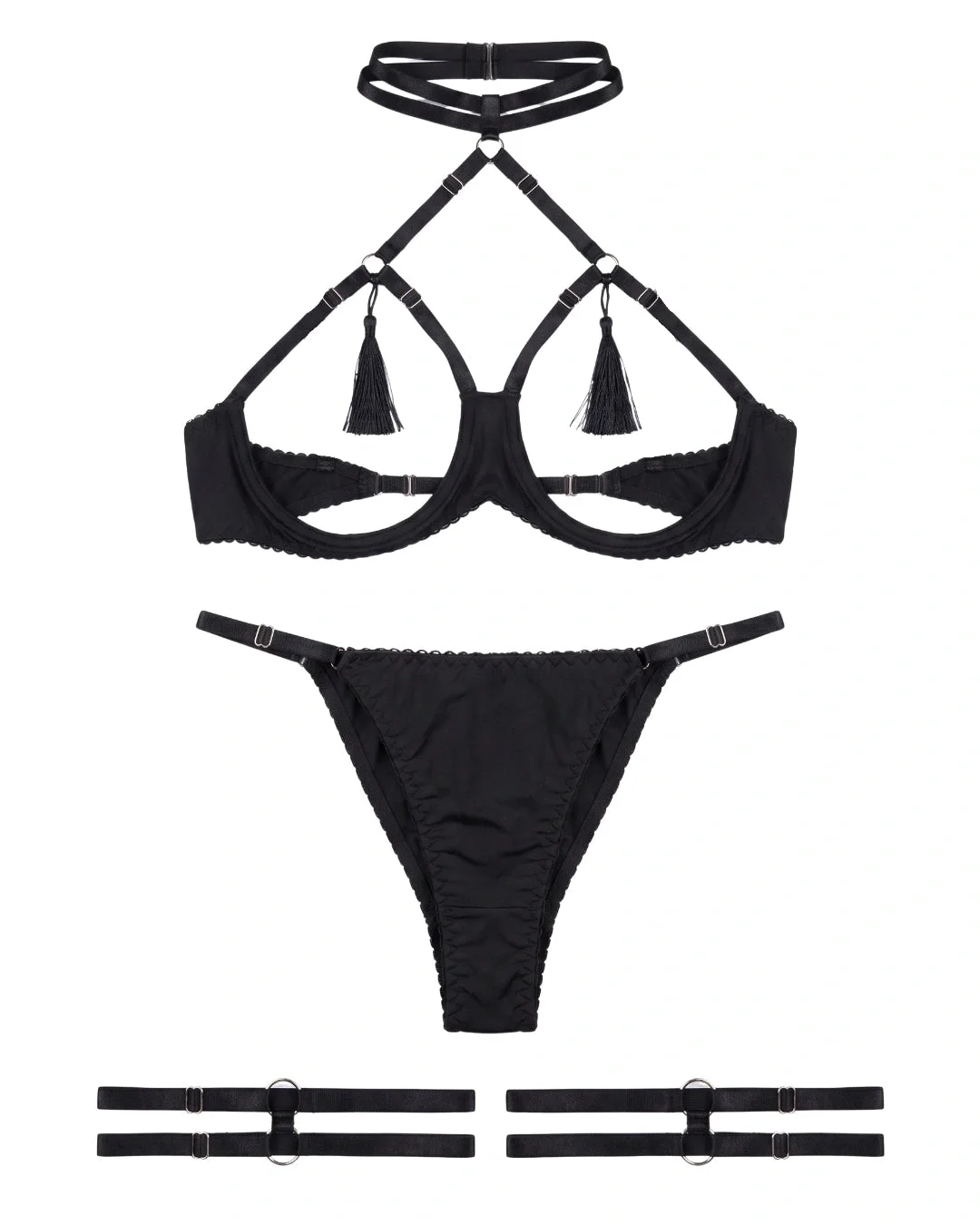Garter Set - Ebonix - Black
