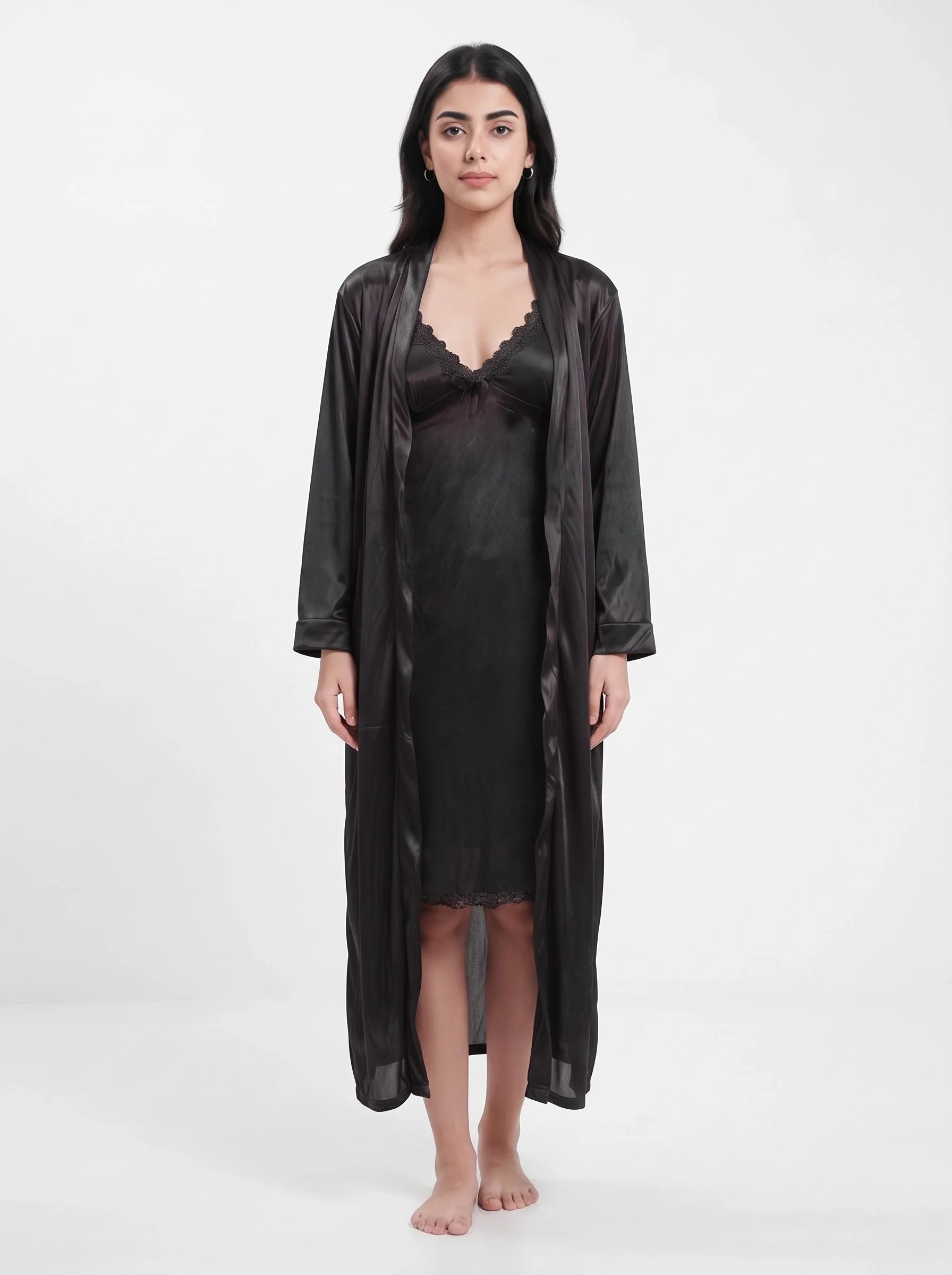Gown Set - Sera Silk - Black
