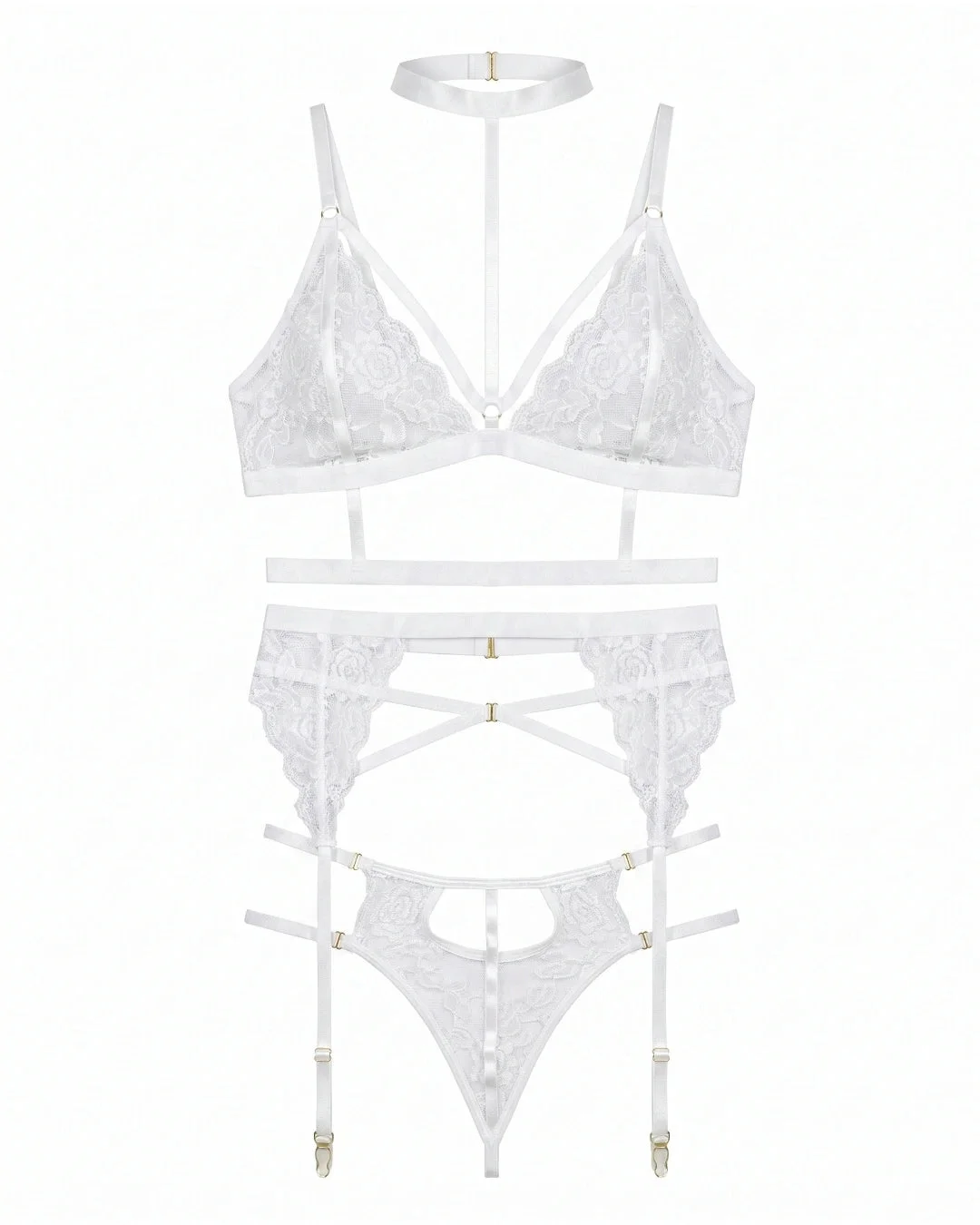 Garter Set - Xyra - White
