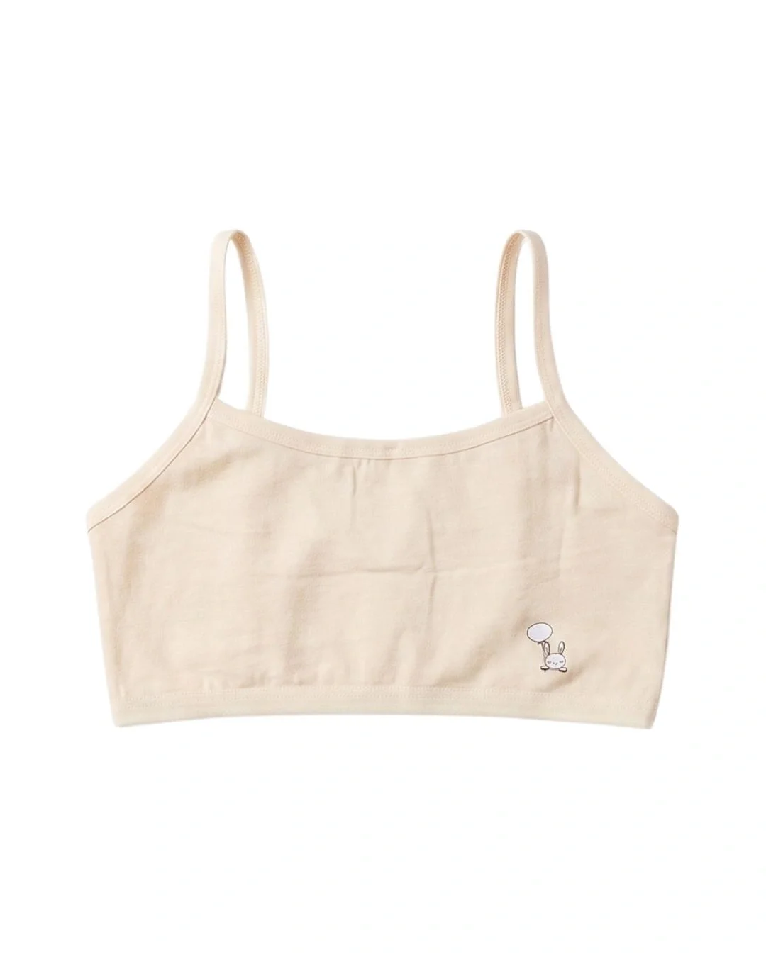 Pack of 3 Non-Padded Cotton Teenage Bras with Bunny Print