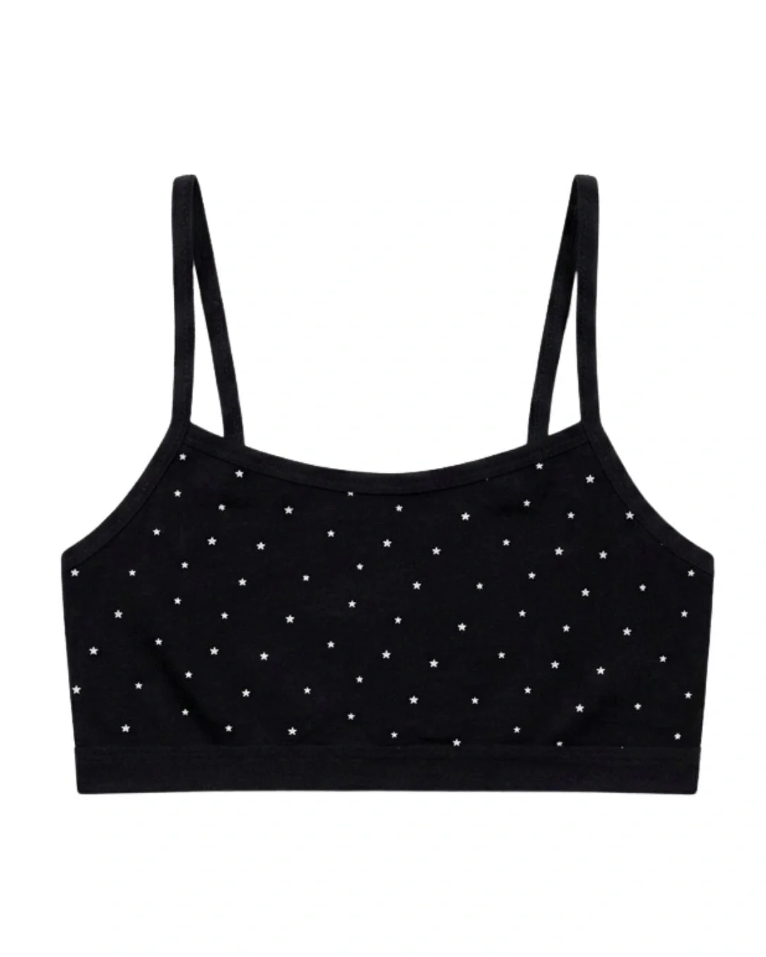 Pack of 3 Non-Padded Teenage Bras with Star Print, Free Size