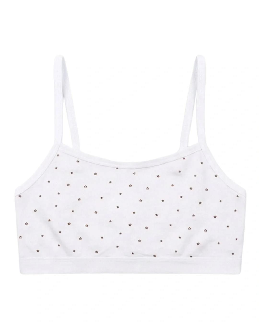 Pack of 3 Non-Padded Teenage Bras with Star Print, Free Size