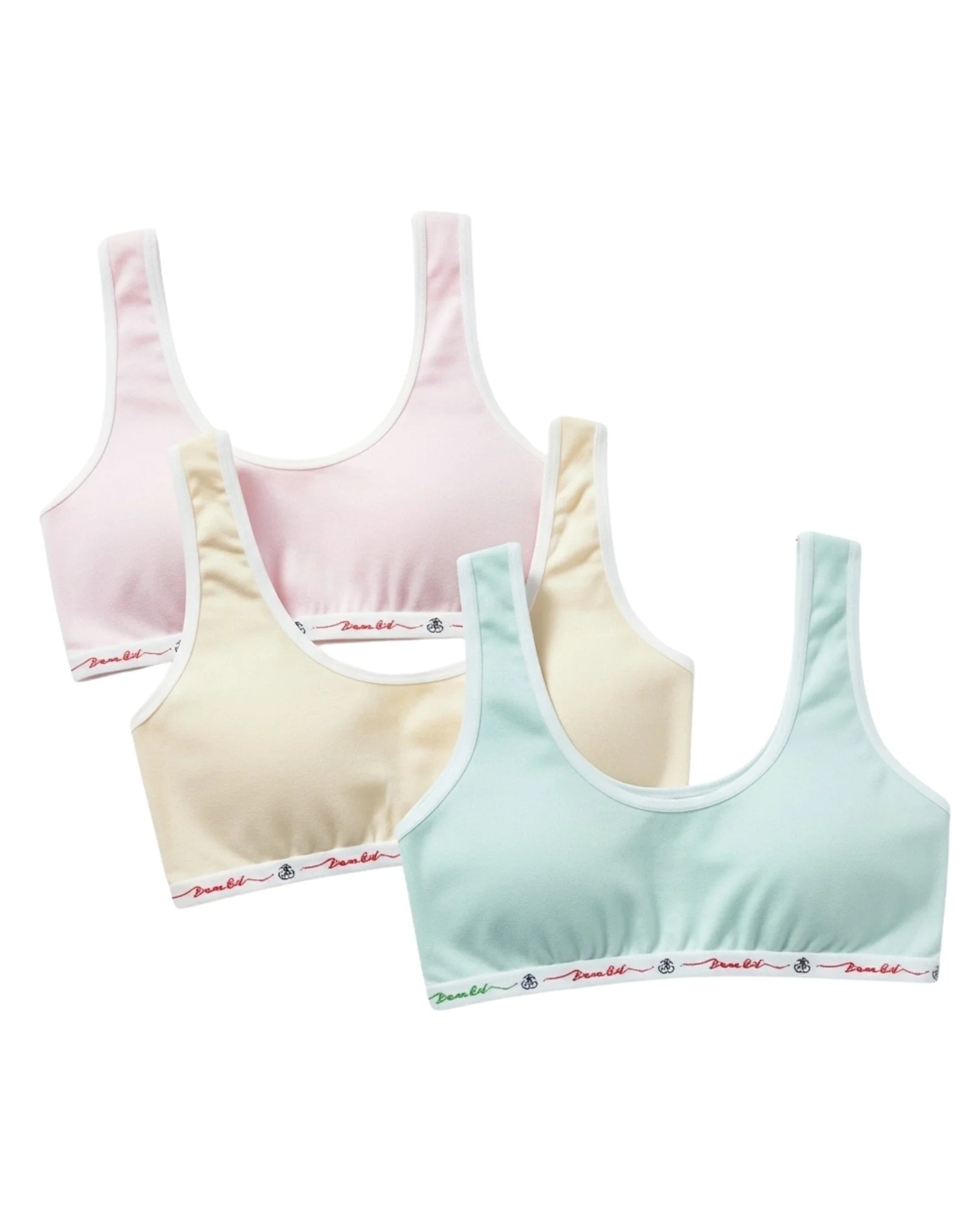 Pack of 3 Non-Padded Cotton Teenage Training Bras