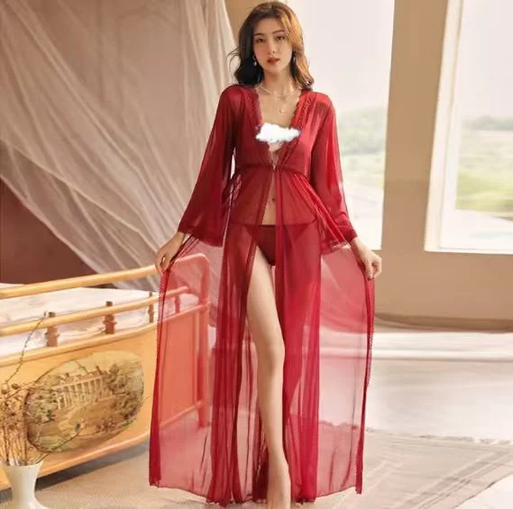 Gown Set - Miona - Maroon