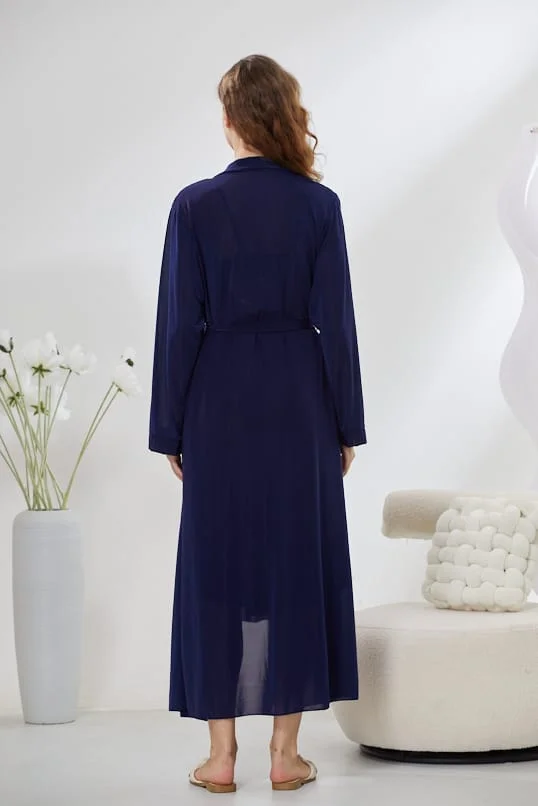 4-Piece Pure Silk Nightwear Set - Rosvian Blue