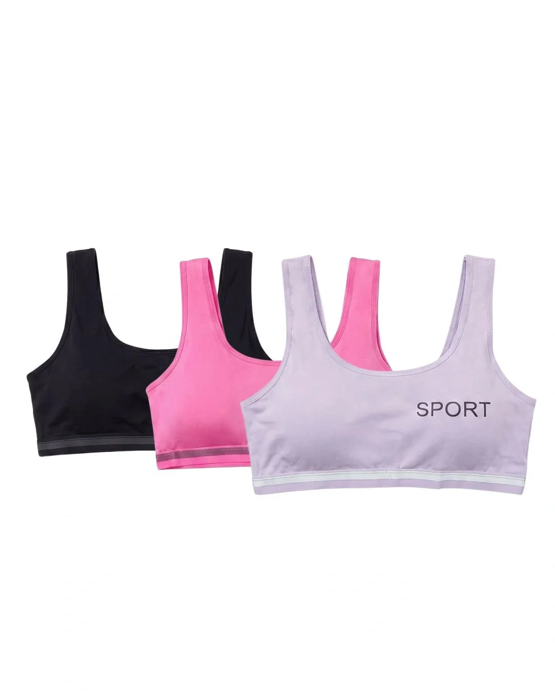 Sportiva Padded Teenage Sports Bra - Pack of 3