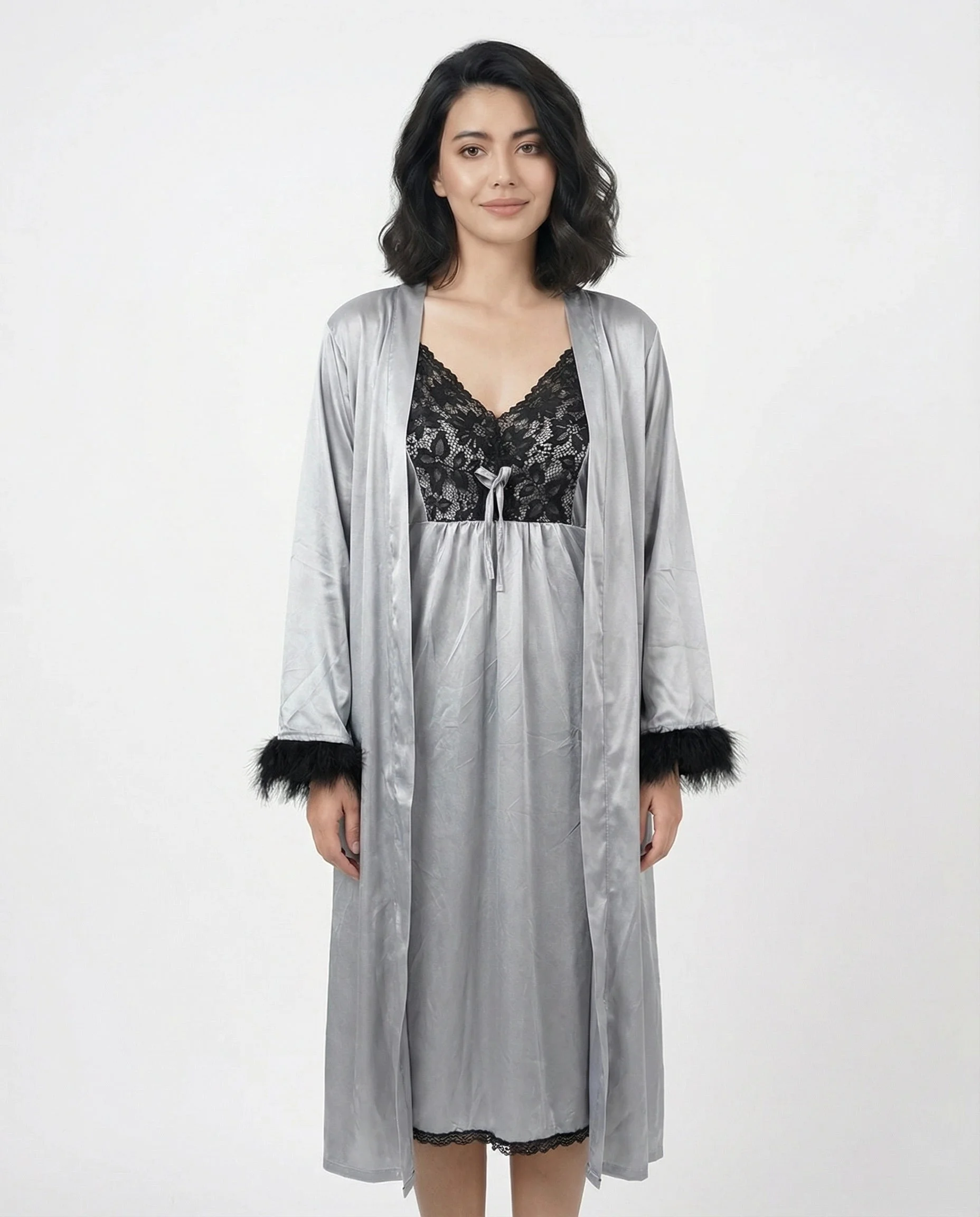 Gown Set - Rivya - Silver