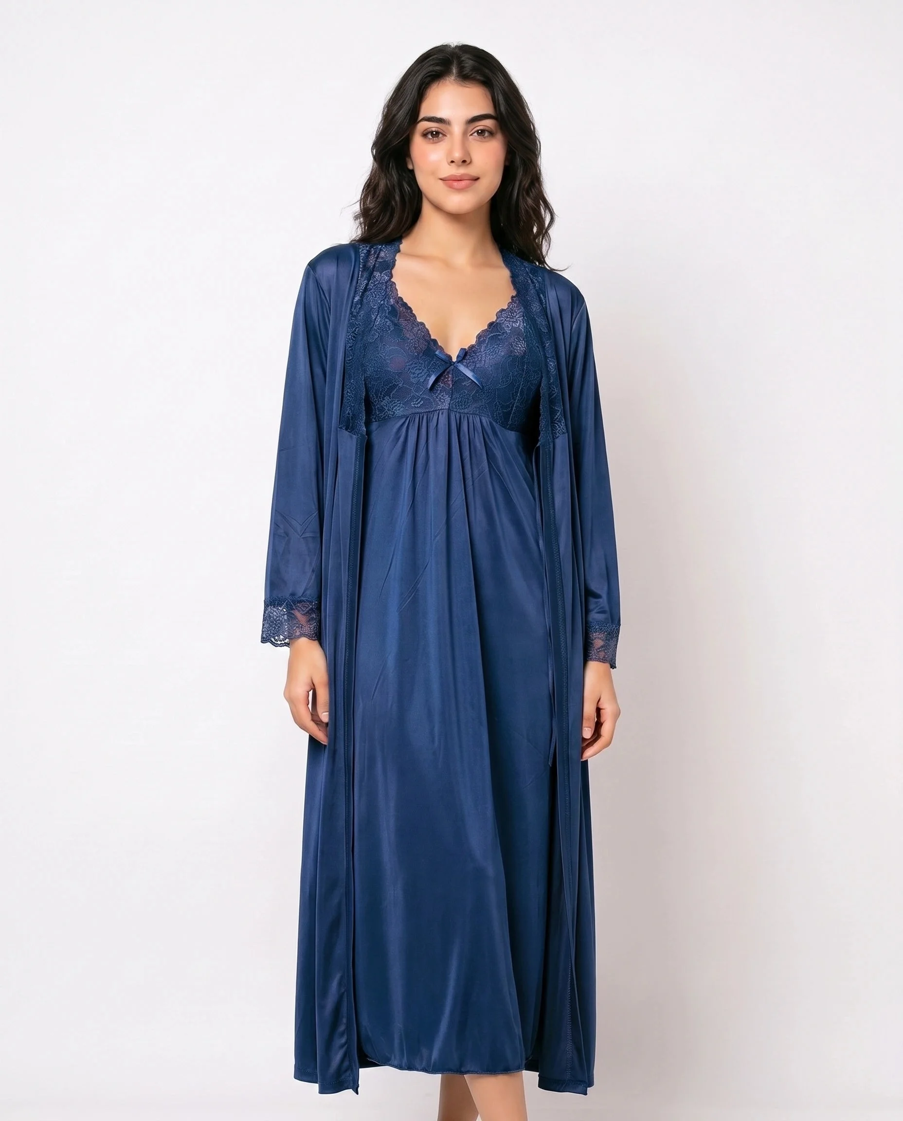 Gown Set - Marelle - Navy Blue