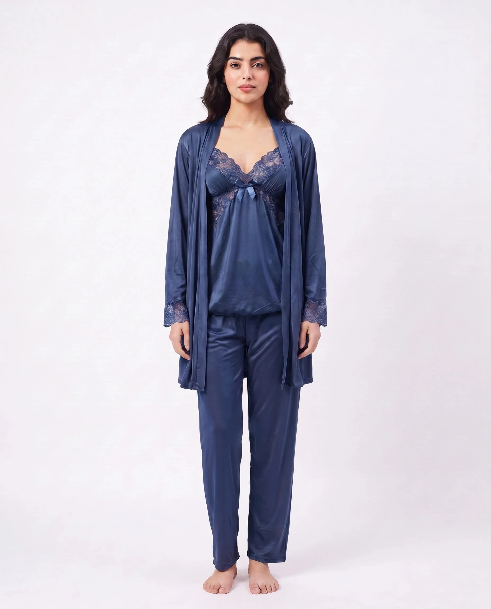 Gown Set - Zera - Navy Blue