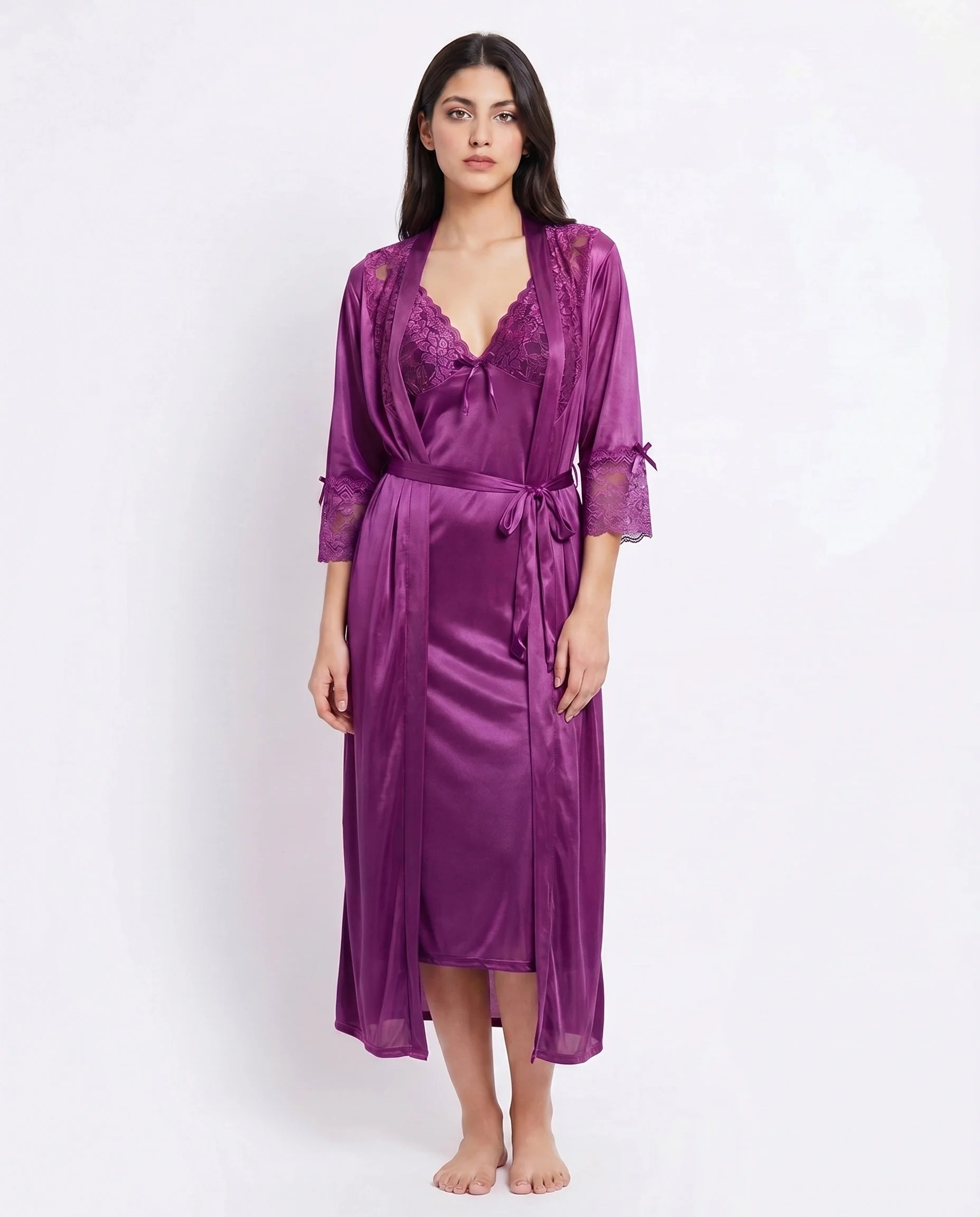 Gown Set - Orvella - Purple