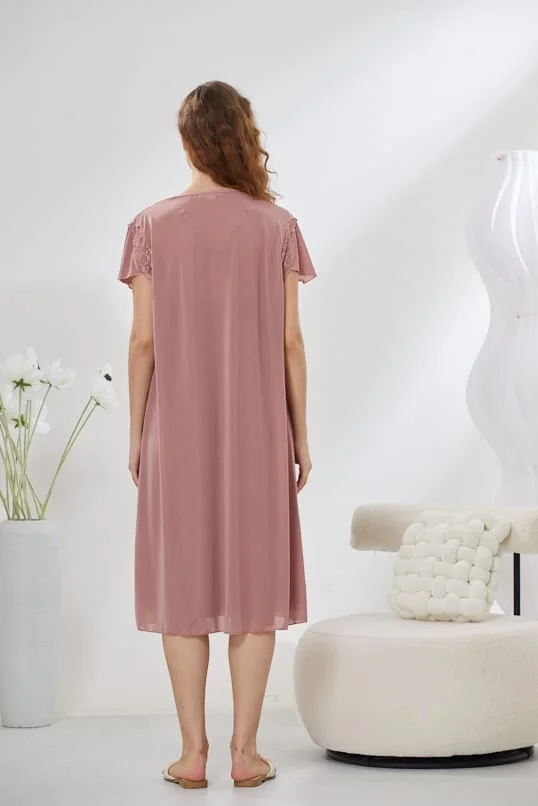 6-Piece Pure Silk Nightwear Set - Marvella Pink