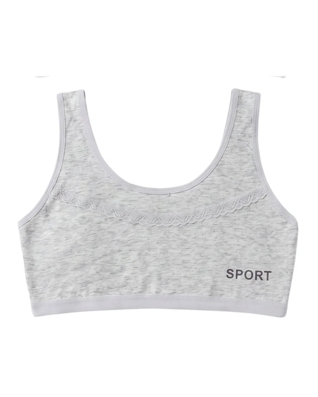 Lovey Lace Trim Teenage Sports Bra - Pack of 3