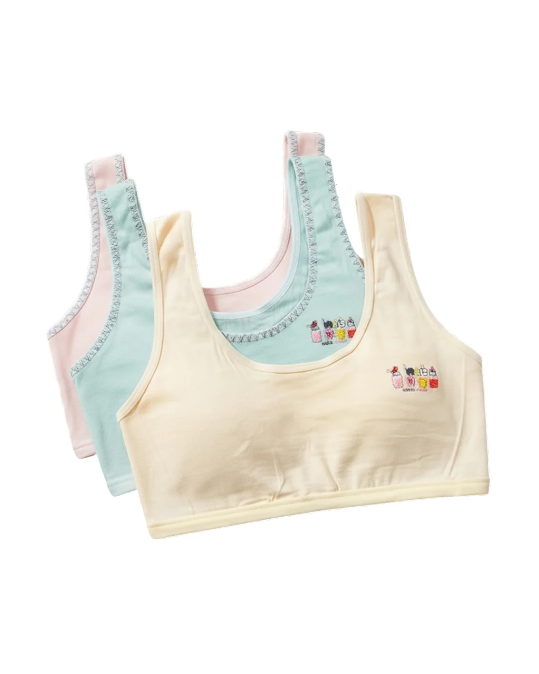 Mint Ease Cotton Training Bra for Teens - Pack of 3