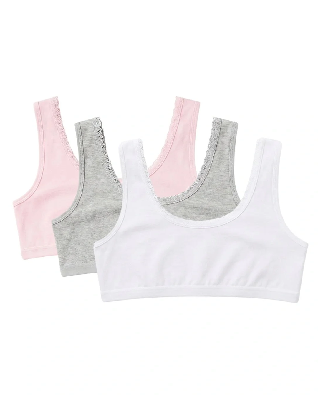 Jovia Lace Trim Non-Padded Teenage Bra - Pack of 3