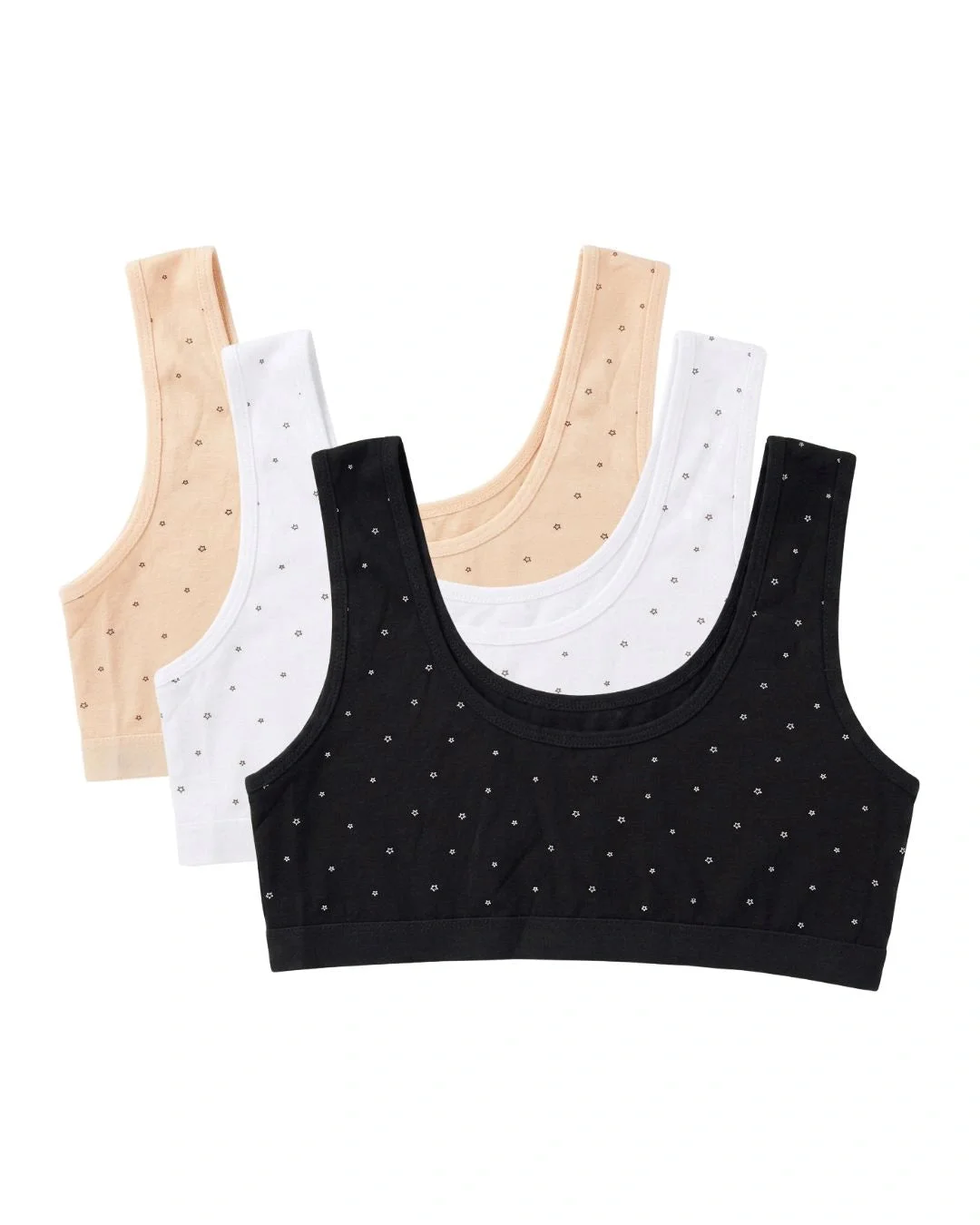 Bloomie Floral Cotton Teenage Bra - Pack of 3