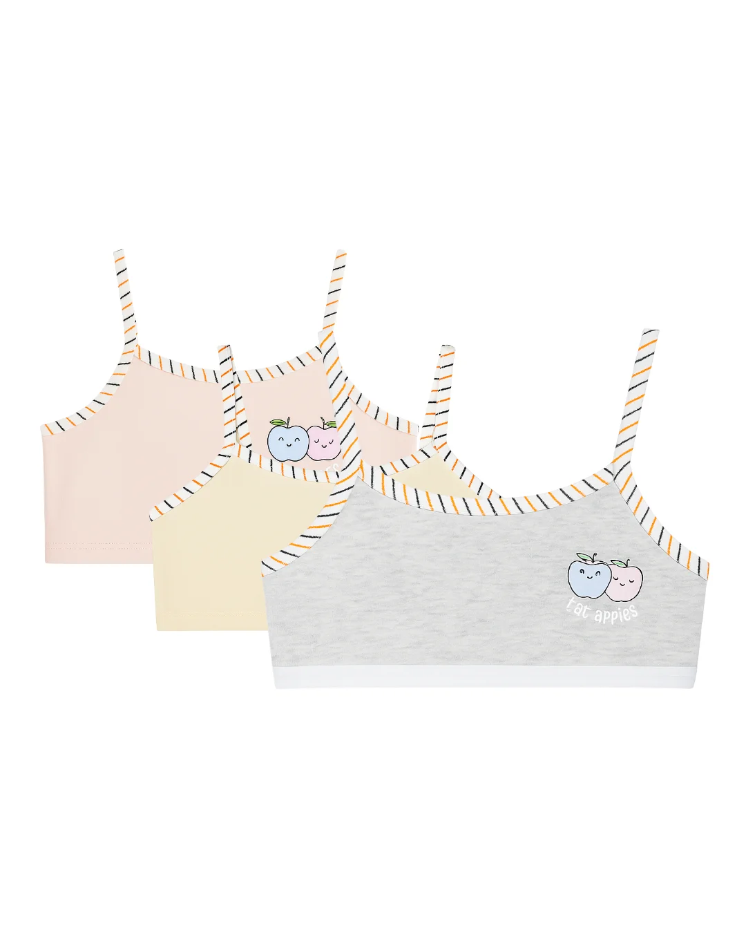Apple Glow Cotton Teenage Bra - Pack of 3