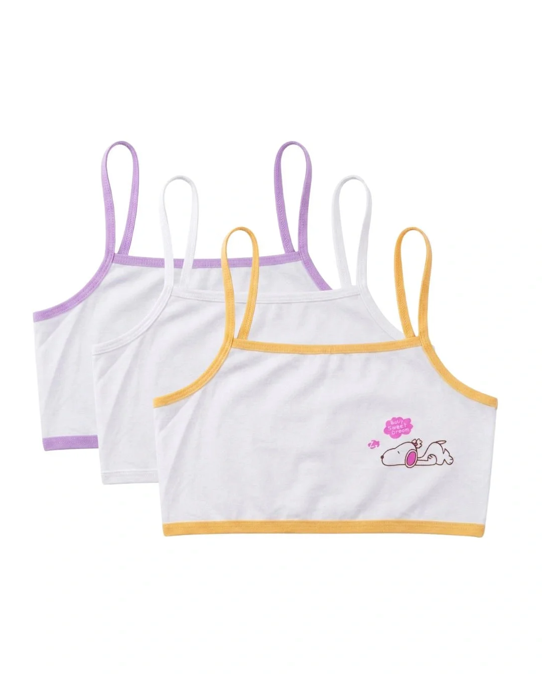 Snoozy Non-Padded Teenage Bra with Spaghetti Straps - Pack of 3