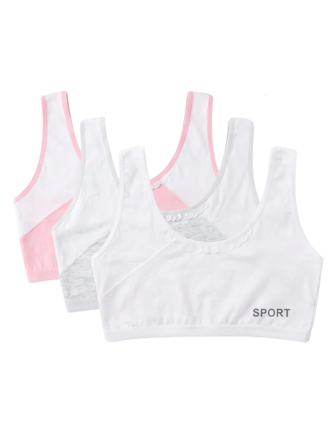 Candy Frill Teenage Sports Bra - Pack of 3
