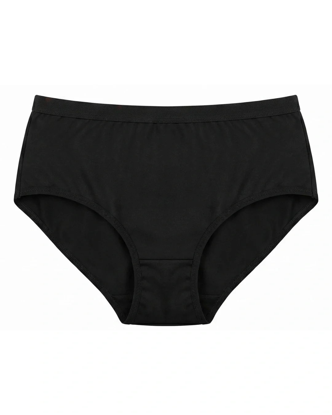 Noir Soft Cotton Mid-Rise Panty for Women - Black