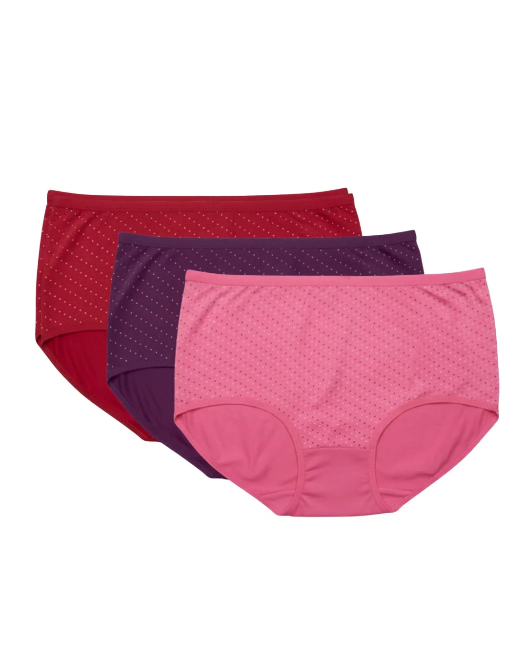 Berry Dot Plus Size Panties for Women - Pack of 3