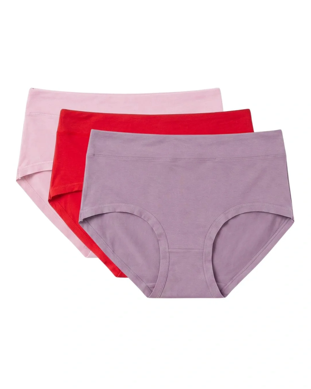 Viola High Waist Briefs with Wide Waistband - Pack of 3
