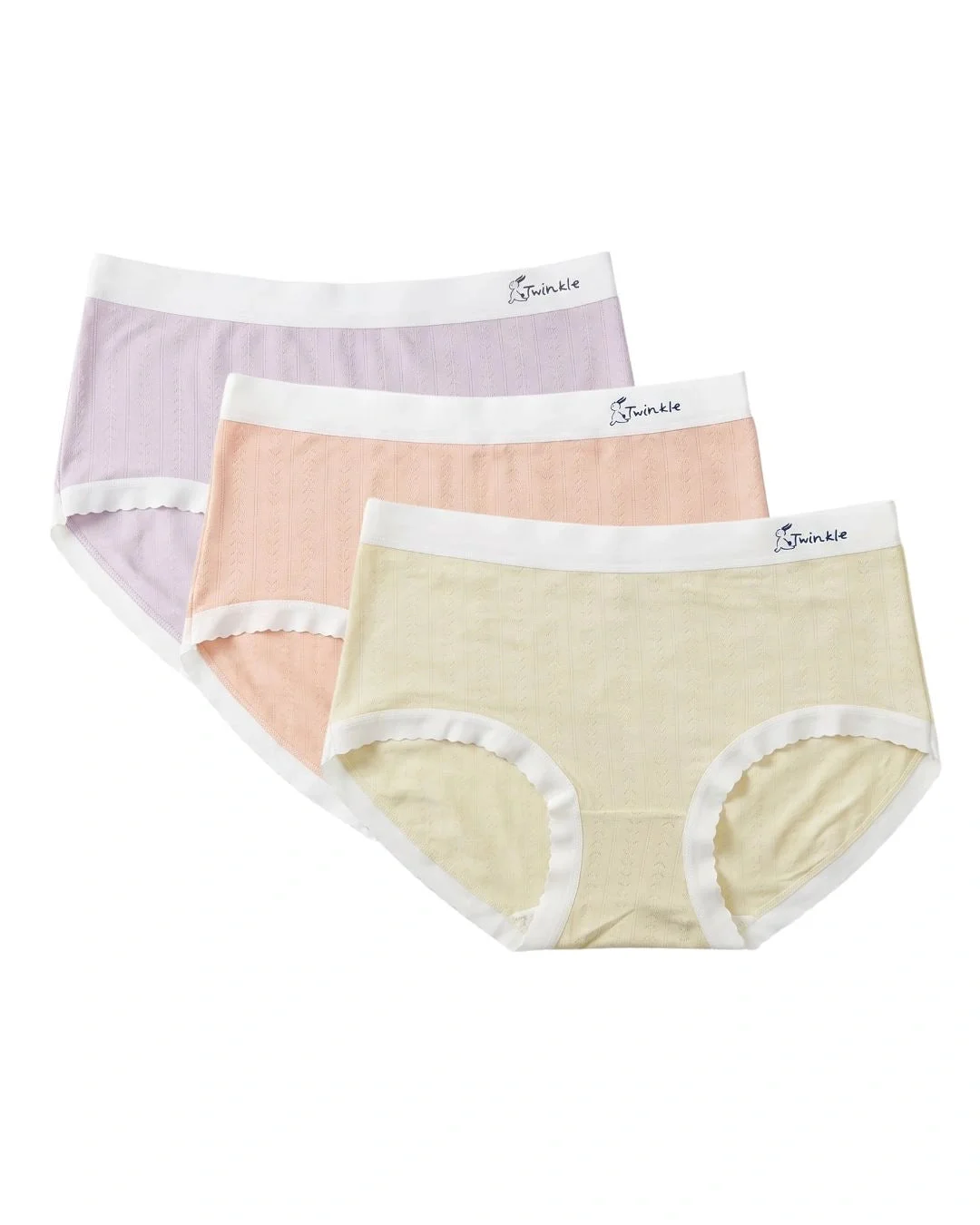 Twinkle High Waist Briefs with Frill Edges - Pack of 3