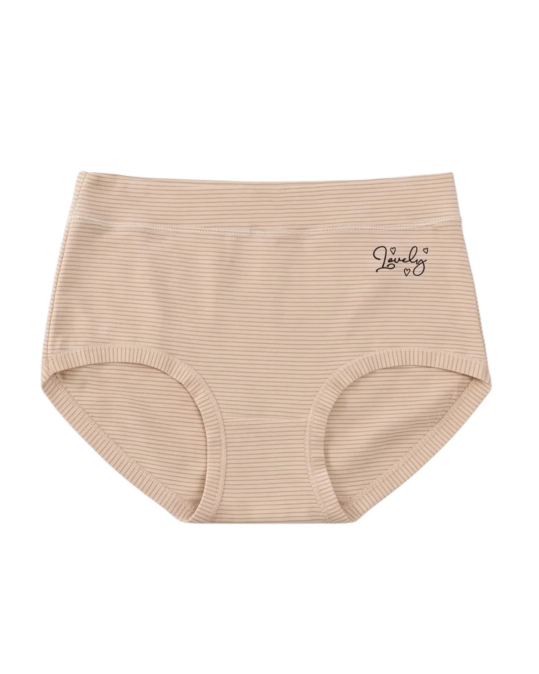 Soft Hearts Striped High Waist Briefs - Pack of 3
