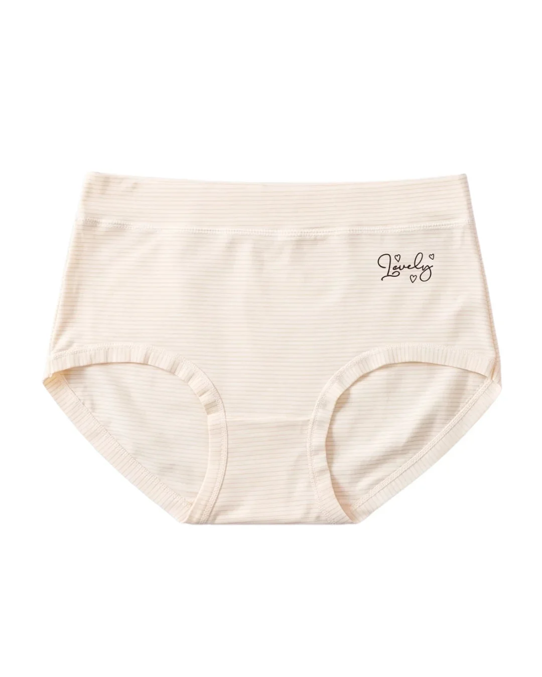 Soft Hearts Striped High Waist Briefs - Pack of 3