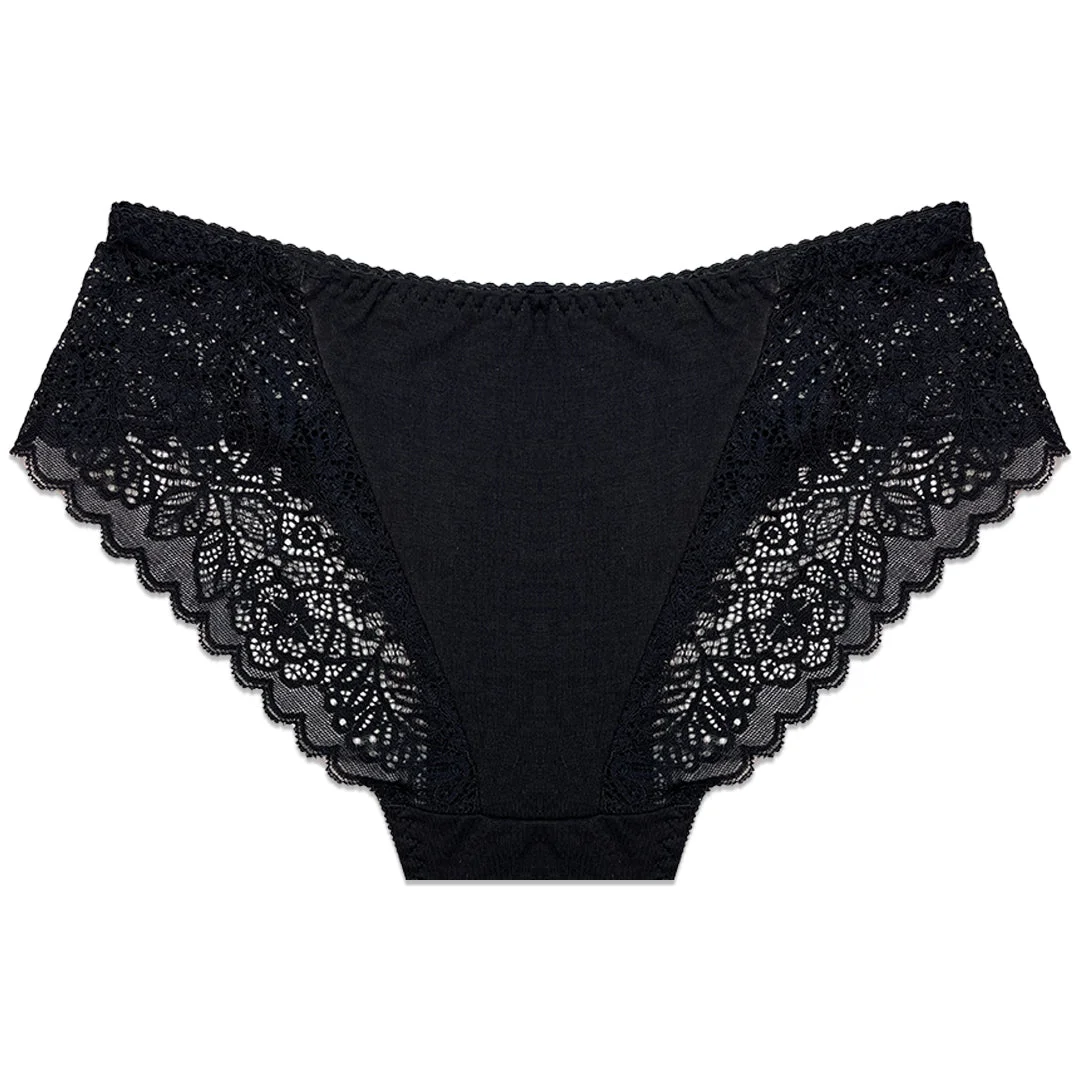 Lace Desire Cotton Briefs with Lace Waistband - Pack of 3