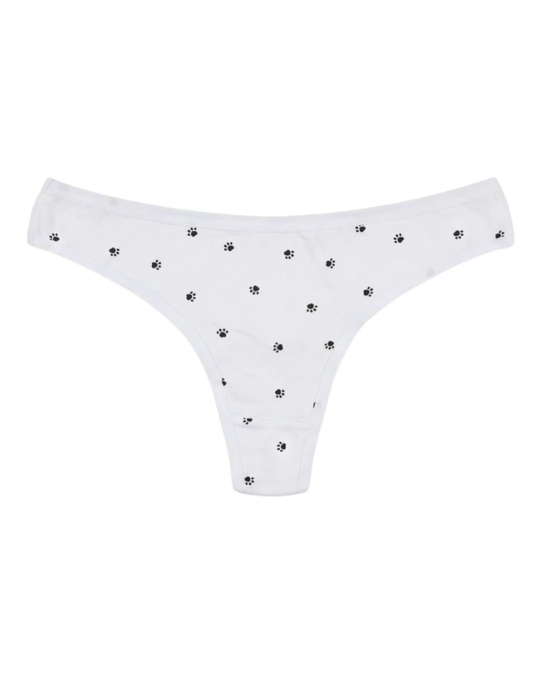 Pawette Paw Print Cotton Thong Panties - Pack of 3