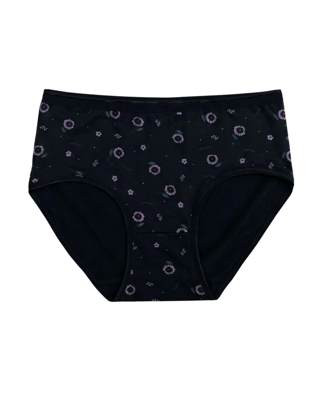 Flowel Daisy Print High Waist Briefs - Pack of 3